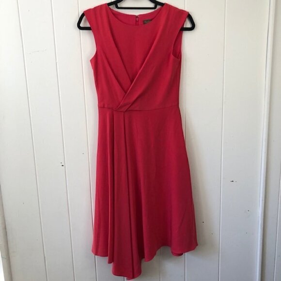 Taylor Womens Dress Pink V-Neck Lined Size 2 - Picture 1 of 10